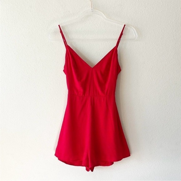 Lulus Roxanna Red Tie Back Romper - Picture 3 of 13